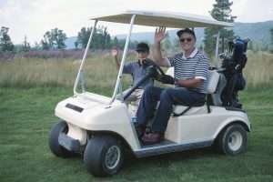Drive golf carts with respect